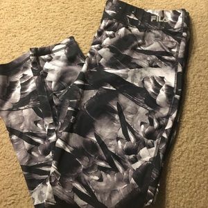 FILA running leggings, full length, feather print